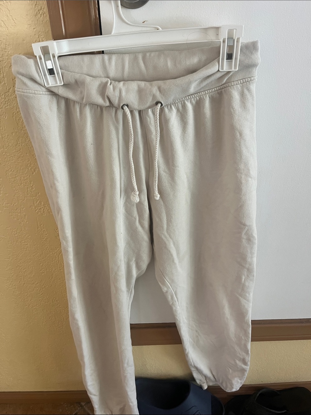 Light Beige Drawstring Sweatpants - Picture 2 of 4